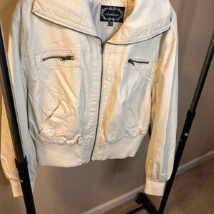 Ambiance Cream Bomber Jacket for Women